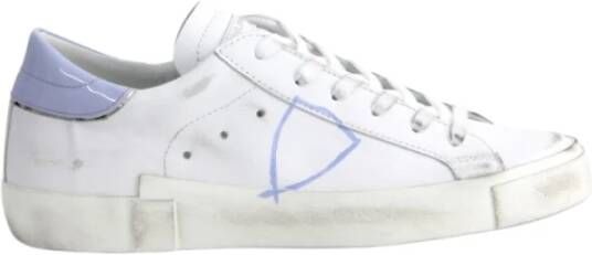 Philippe Model Logo Sneakers met versleten effect White Dames