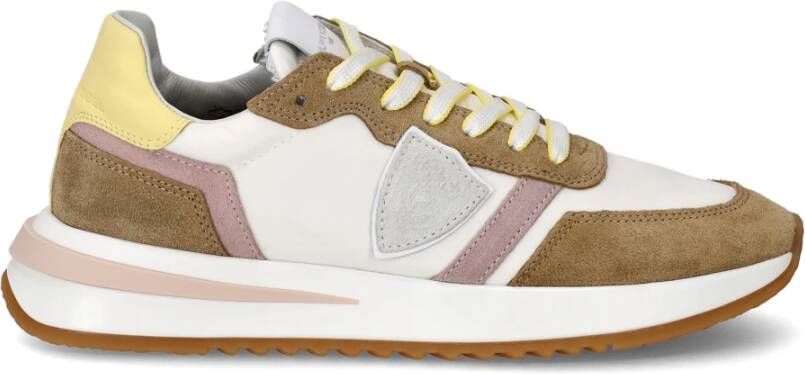 Philippe Model Witte Nylon Casual Trainer Tropez 2.1 White Dames