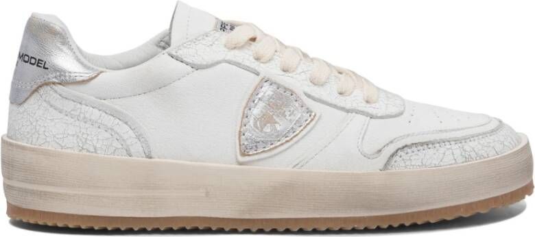 PHILIPPE MODEL Lage Sneakers Dames Nice Low Woman Maat: 41 Materiaal: Leer Kleur: Wit - Foto 2