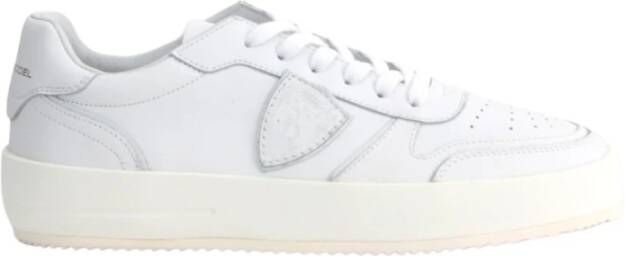 Philippe Model Minimalistische Leren Sneakers met Brede Zool White Dames