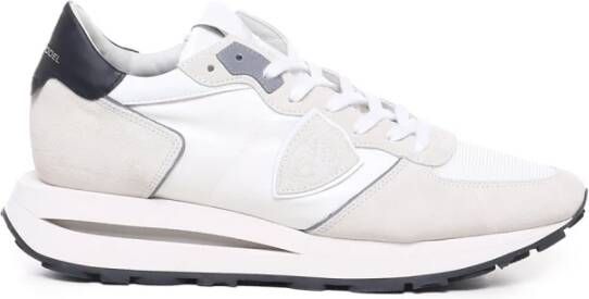 PHILIPPE MODEL Lage Sneakers Heren Tropez Haute Low Man Suède Wit