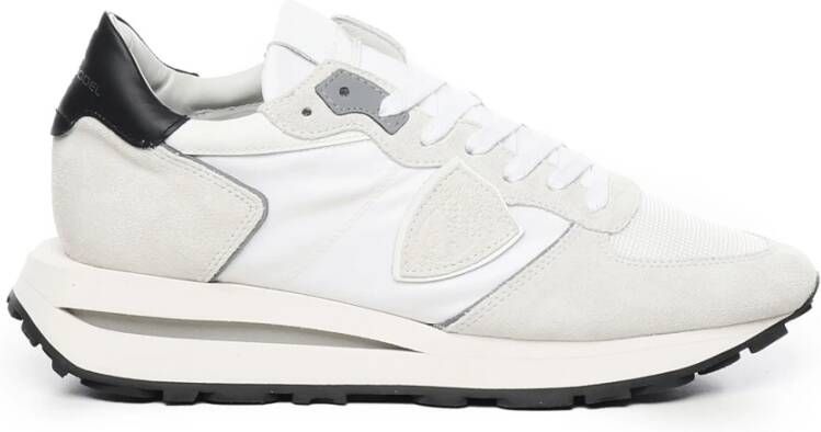 PHILIPPE MODEL Lage Sneakers Heren Tropez Haute Low Man Maat: 44 Materiaal: Suède Kleur: Wit