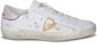 Philippe Model Witte Sneakers met Roze en Zilveren Borduursel - Thumbnail 3