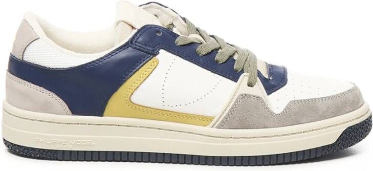 Philippe Model Witte Sneakers met Suède Details - Foto 2