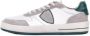 Philippe Model Witte Leren Sneakers Ronde Neus Logo Detail White Heren - Thumbnail 3
