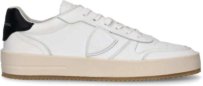 PHILIPPE MODEL Lage Sneakers Heren Nice Low Man Maat: 46 Materiaal: Leer Kleur: Wit - Foto 3