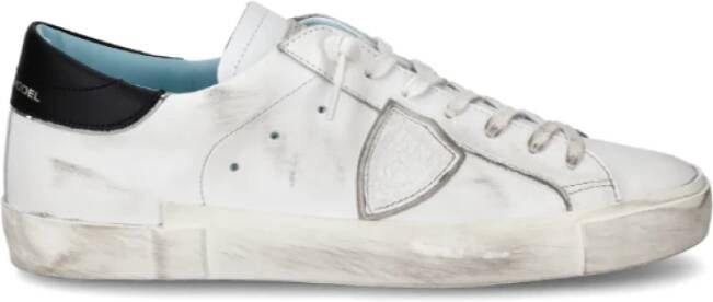 Philippe Model Wit Zwart Sneakers Stijlvol en Comfortabel White