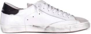 Philippe Model Witte Leren Sneakers met Iconische Details White Heren