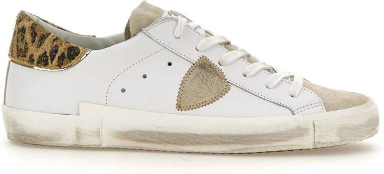 Philippe Model Sneaker met dierenprint van leer White Dames