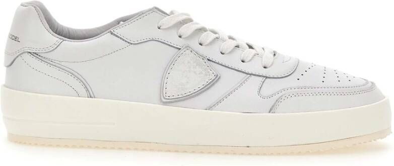 Philippe Model Minimalistische Leren Sneakers met Brede Zool White Dames