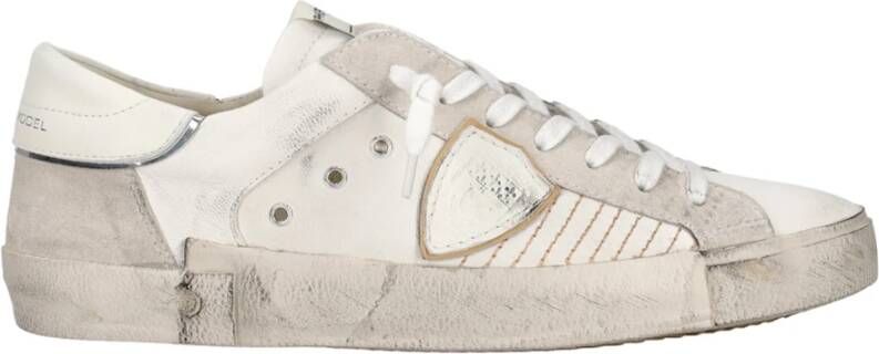 Philippe Model Witte Sneakers Vintage Stijl White Heren