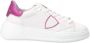 Philippe Model Logo Leren Sneakers Witte Leren Temple Sneakers met Metallic Details White Dames - Thumbnail 1