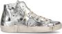 Philippe Model Zilveren Hoge Sneakers met Versleten Effect Gray Dames - Thumbnail 7