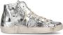 Philippe Model Zilveren Hoge Sneakers met Versleten Effect Gray Dames - Thumbnail 2