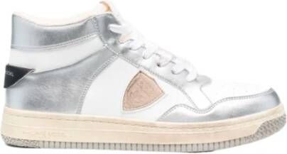 Philippe Model Witte Zilveren High Top Sneakers White Dames