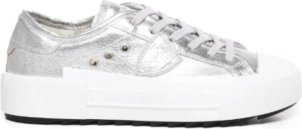 Philippe Model Zilveren Sneakers Paris Haute Low Gray Dames