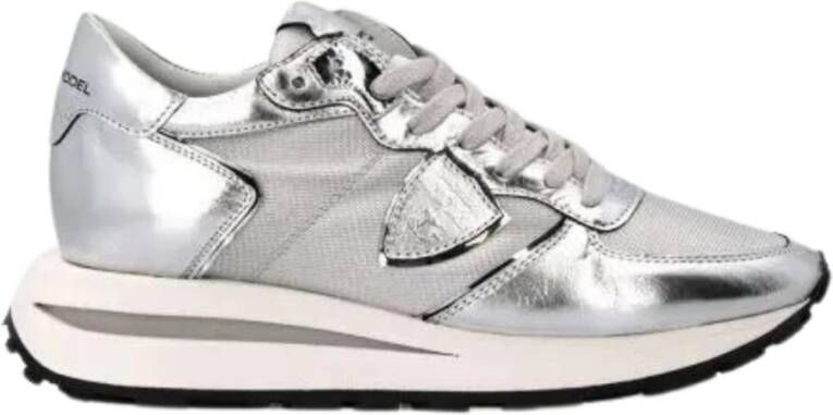 Philippe Model Zilveren Tropez Haute Sneakers White Dames