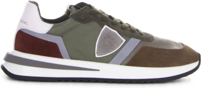 Philippe Model Heren Sneakers Paris Tylu W017 Groen Bruin Green Heren