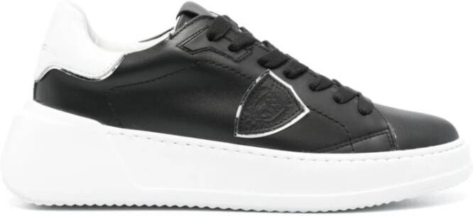 Philippe Model Tres Temple Sneakers: Schone vormen Italiaanse materialen Black Dames