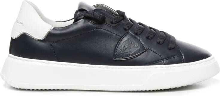 Philippe Model Zwart Wit Leren Sneakers Geheugen Inlegzool
