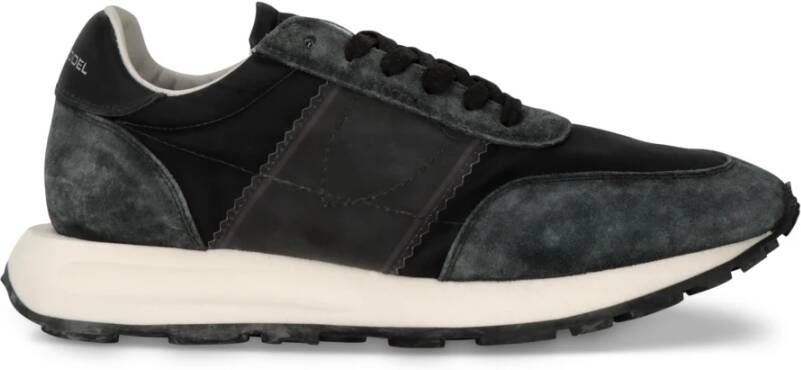 Philippe Model Zwarte hardloopschoenen voor vrouwen Black Dames