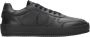 Philippe Model Zwarte leren sneakers met geperforeerde neus Black Heren - Thumbnail 1