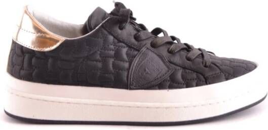 Philippe Model Zwarte leren sneakers voor vrouwen