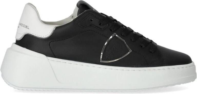 Philippe Model Tres Temple Sneakers: Schone vormen Italiaanse materialen Black Dames