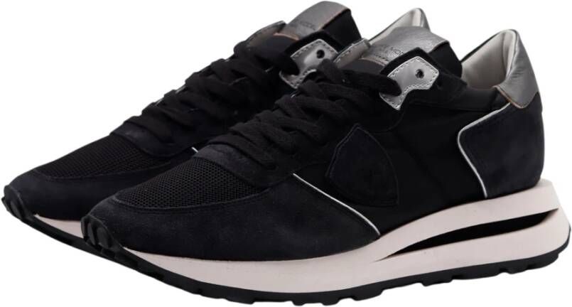 Philippe Model Zwarte Mondial Lage Sneaker Black Dames