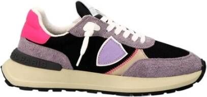 Philippe Model Neon Lila Lage Sneaker met Dikke Zool Meerkleurig Dames