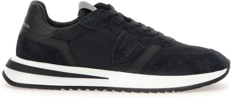 Philippe Model Zwarte Suède Leren Sneakers voor Mannen Black Heren
