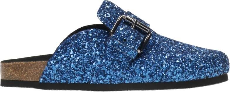 Philosophy di Lorenzo Serafini Blauwe Glitter Slipper Mules Blue Dames