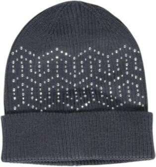 Pieces Grijze Polyester Herfst Winter Dameshoed