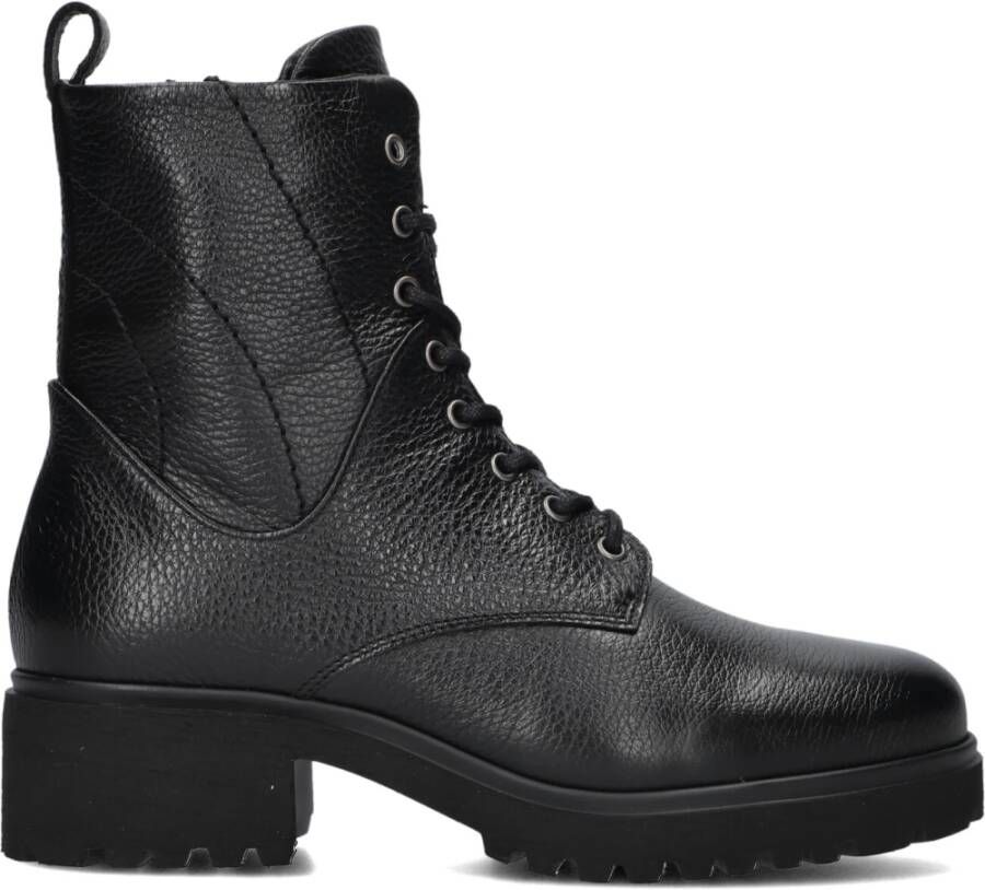 Piedi Nudi Zwarte Leren Enkellaarzen Fara 01.07 Black Dames
