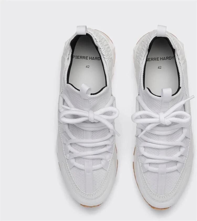 Pierre Hardy Witte Nylon Sneakers met Grafische Leren Details - Foto 3