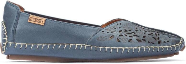 Pikolinos Blauwe Leren Loafer voor Dames Blue Dames