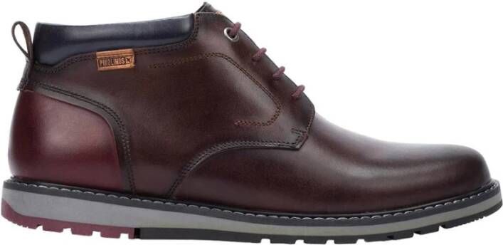 Pikolinos Bruine casual leren herenlaarzen Brown Heren
