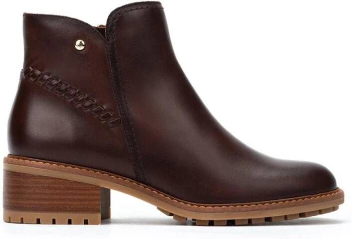 Pikolinos Bruine Enkellaars Elegant Ontwerp