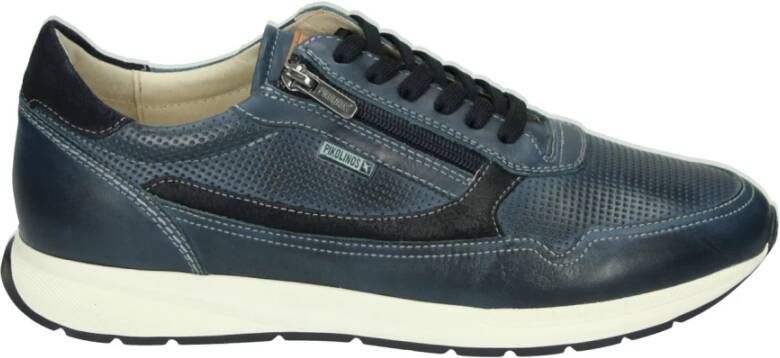 Pikolinos Blauwe Leren Sneaker Lichtgewicht Zool - Foto 2