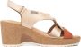 Pikolinos Comfortabele Arenales Sleehak Sandalen Beige Dames - Thumbnail 2