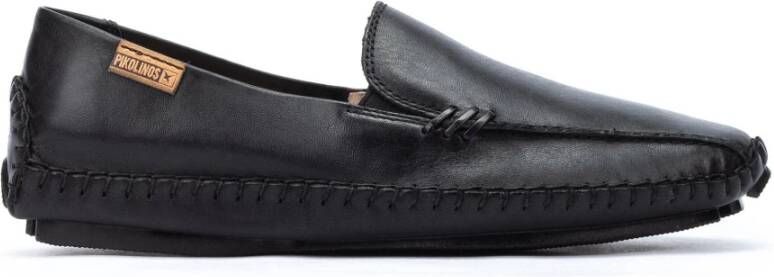 Pikolinos Comfortabele Zwarte Leren Instapper Black Dames