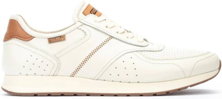 Pikolinos Elegante leren sneakers Off White Heren
