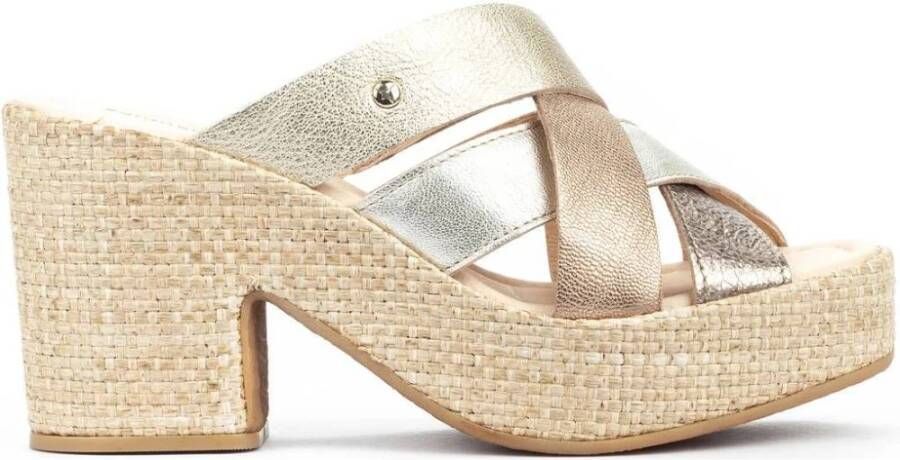 Pikolinos Flat Sandals Beige Dames