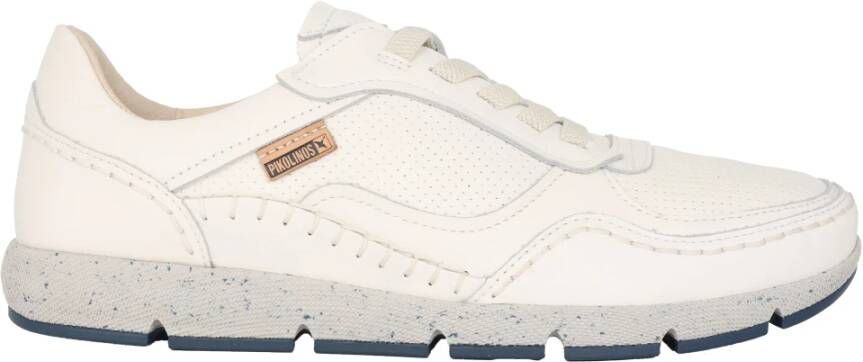 Pikolinos 'Fuencarral' Off White Leren Sneaker White Heren