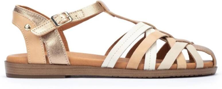 Pikolinos Gouden Band Formentera Sandalen Beige Dames