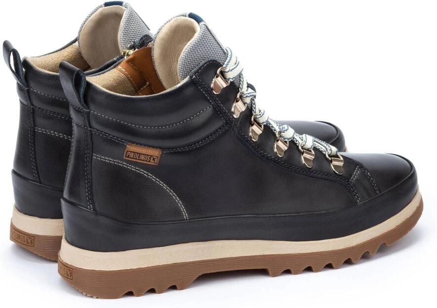 Pikolinos Blauwe Leren Enkellaarzen voor Vrouwen