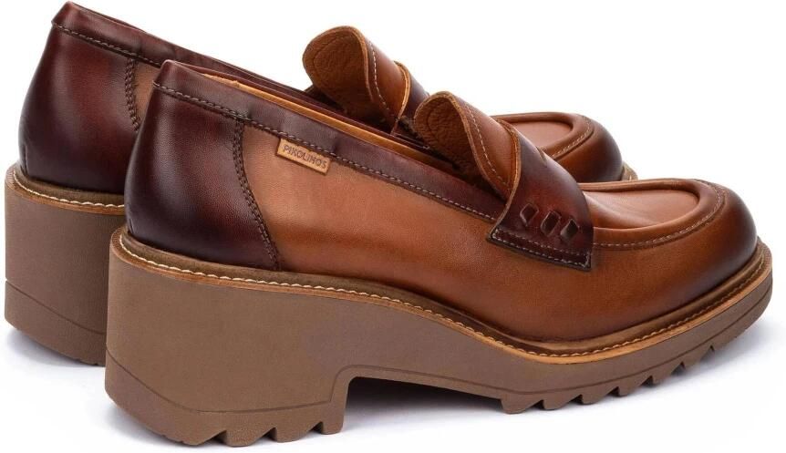 Pikolinos Bruin Leren Damespump Hakken