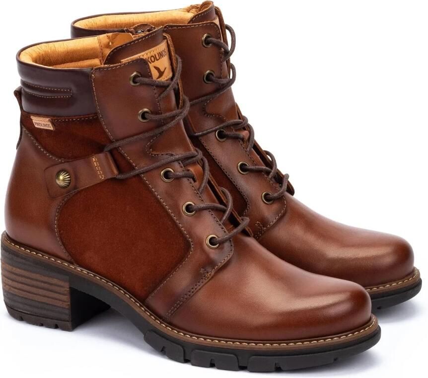 Pikolinos Bruine Enkellaars voor Dames San Sebastia