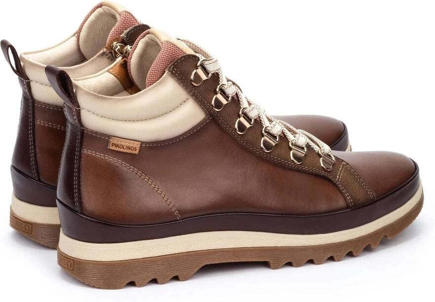 Pikolinos Bruine Leren Enkellaarzen voor Vrouwen