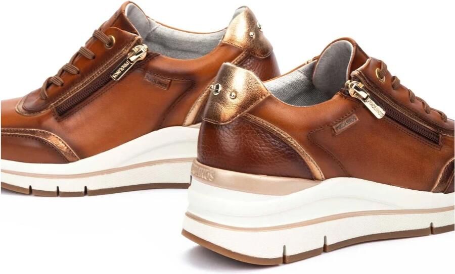 Pikolinos Bruine vetersneaker met rits voor vrouwen - Foto 2